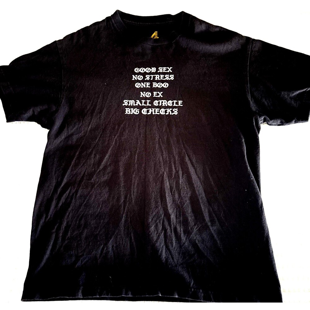 4 Hunnid Good Sex Black Tee White Graphics Men’s Size Large Streetwear Skatewear